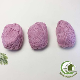 Len sợi đan móc màu ruốc ( hồng đậm )