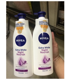 Sữa Dưỡng Thể Trắng Da Nivea Ban Đêm chuyên sâu 400ml