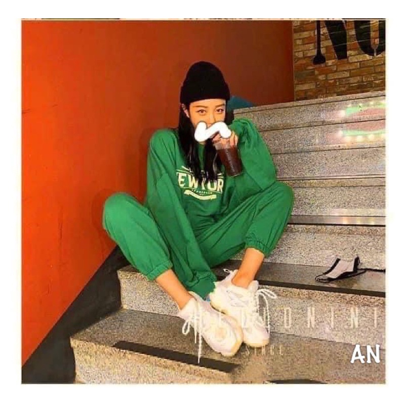 Set nỉ xanh New York loại nỉ mỏng form to