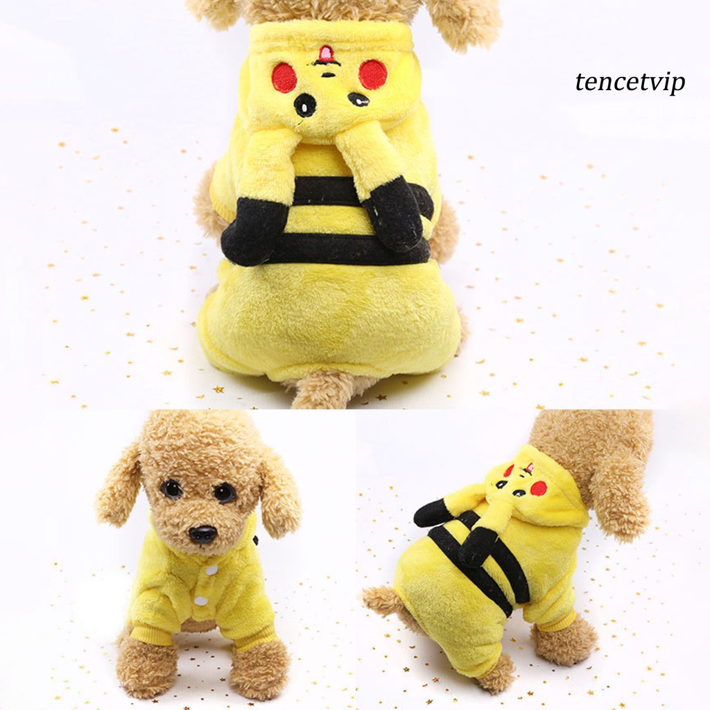 Áo Hoodie Thú Cưng Thiết Kế Hoạt Hình Giữ Ấm Dễ Thương