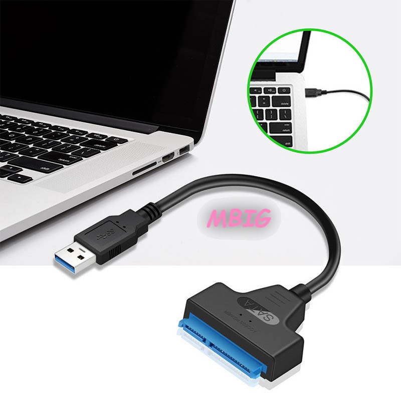 MG USB 3.0 to SATA 22 Pin 2.5 Inch Hard Disk Driver SSD Adapter Cable Super Speed Converter @vn
