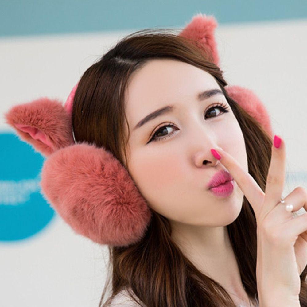 Bông Chụp Tai Giữ Ấm Mùa Đông Kiểu Dáng Xinh Xắn