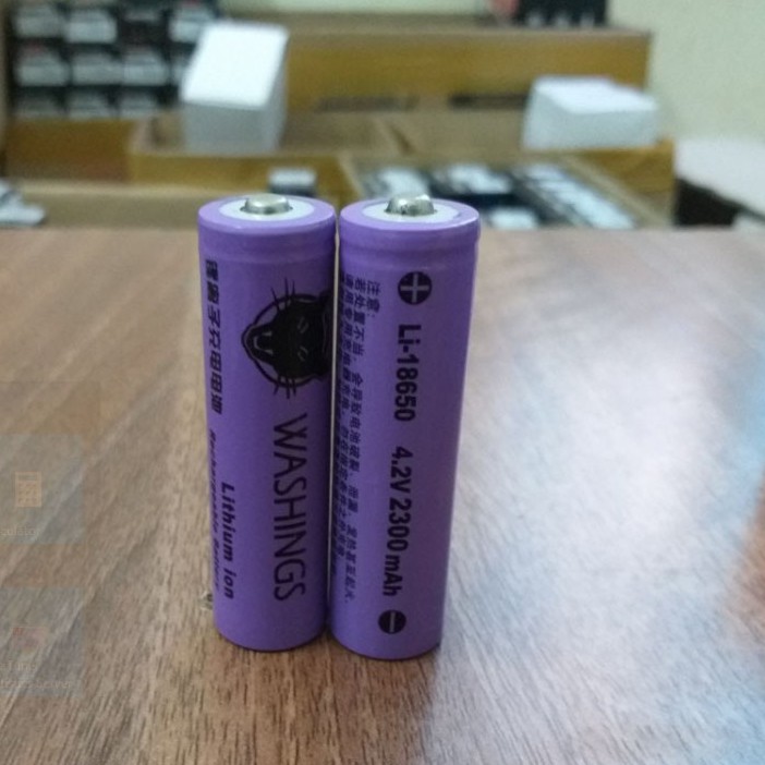 PIN SẠC LITHIUM ION 18650 4.2V (2300mAh ) WASHINGS( 1 viên)