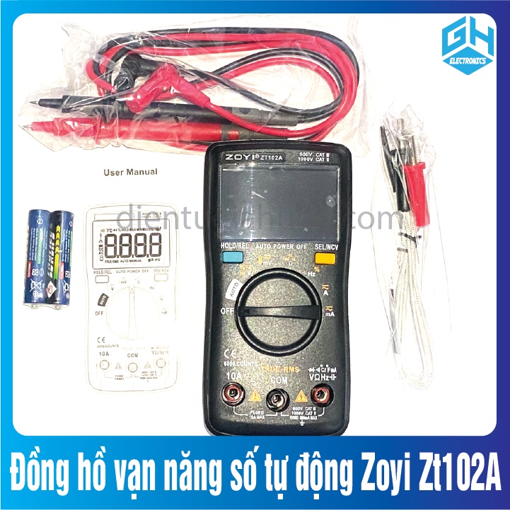 Đồng hồ vạn năng số tự động Zoyi Zt102A chính hãng