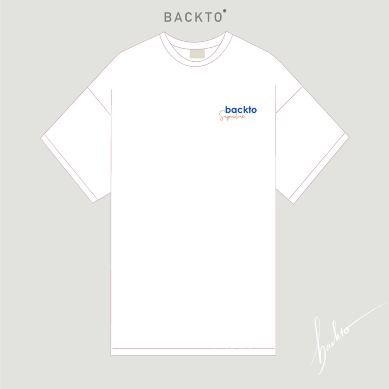 Áo thun BACKTO SIGNATURE - White