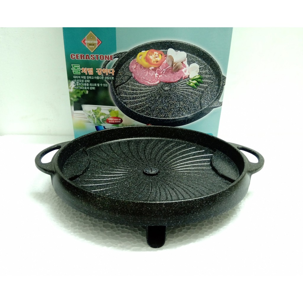 Khay nướng Hàn Quốc Kitchen Flower Cerastone 405x34mm