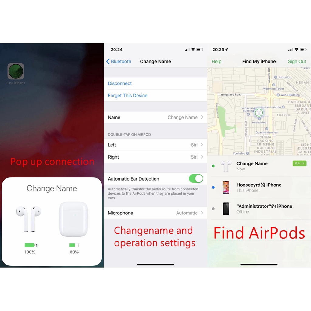 Tai nghe hỗ trợ định vị GPS cảm biến sạc không dây tiện dụng | BigBuy360 - bigbuy360.vn