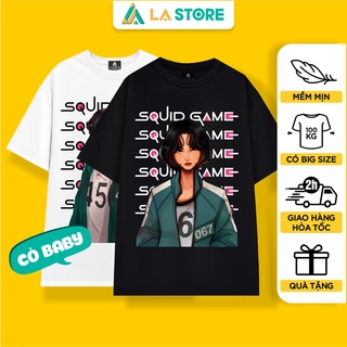 Áo Thun Unisex SQUID GAME - Trò Chơi Con Mực | Người Chơi 067 | Người Chơi 456 | LẠ STORE