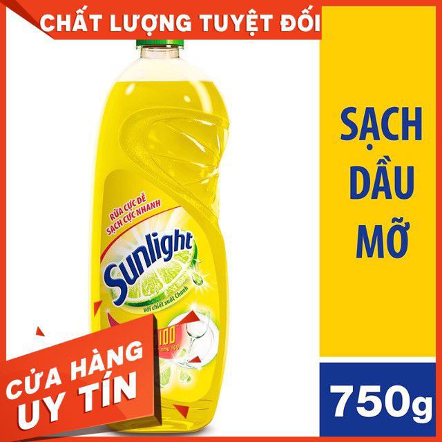 Nước rửa bát sunlight 750g hương chanh