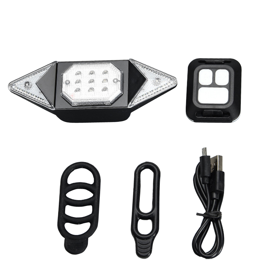 Đèn LED Tín Hiệu Gắn Đuôi Xe Đạp Kèm Điều Khiển Không Dây