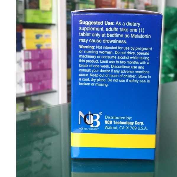 Melatonin 6mg - Hỗ trợ cải thiện tình trạng khó ngủ, mất ngủ kéo dài, giúp hỗ trợ tạo giấc ngủ sâu ( Lọ 60 viên)
