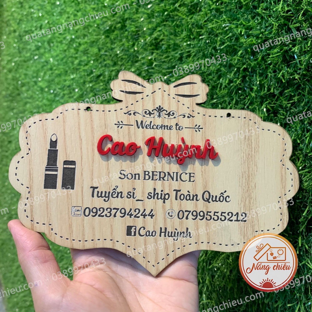 [BẢNG HIỆU GỖ TRANG TRÍ SHOP] - Thiết kế theo yêu cầu