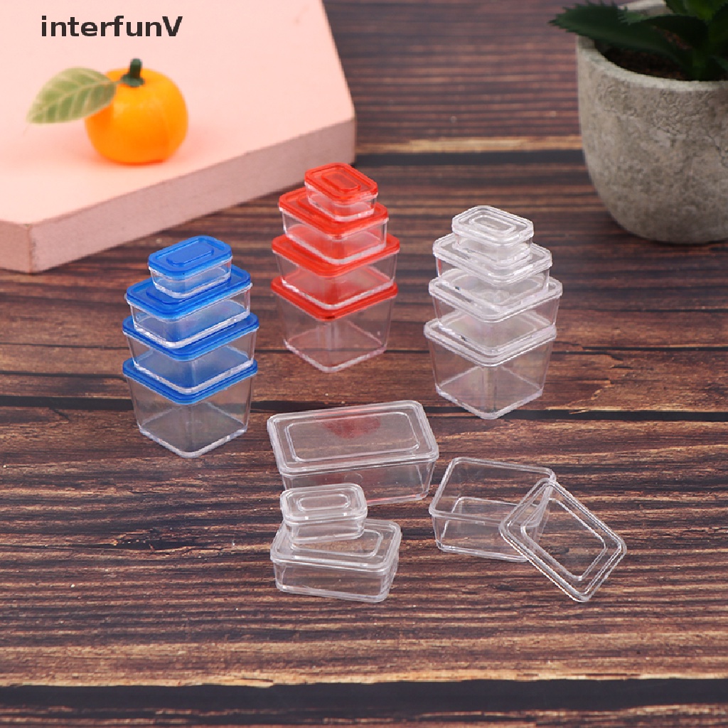 [InterfunV] Set 4 Hộp Cơm Trưa Mini 1 / 12 Tươi Mới Cho Nhà Búp Bê [Hàng Mới]