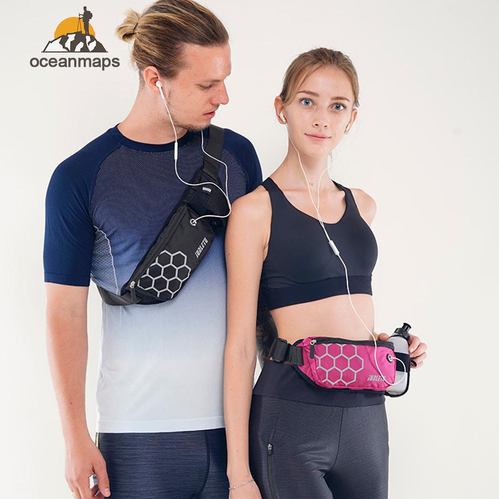 Ocean_Running Waist Belt Pack Outdoor Jogging Sport Water Bottle Fanny Phone Bag