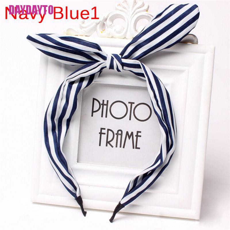 Băng Đô Cài Tóc Thắt Nơ In Họa Tiết Hoa &amp; Bướm Bằng Vải