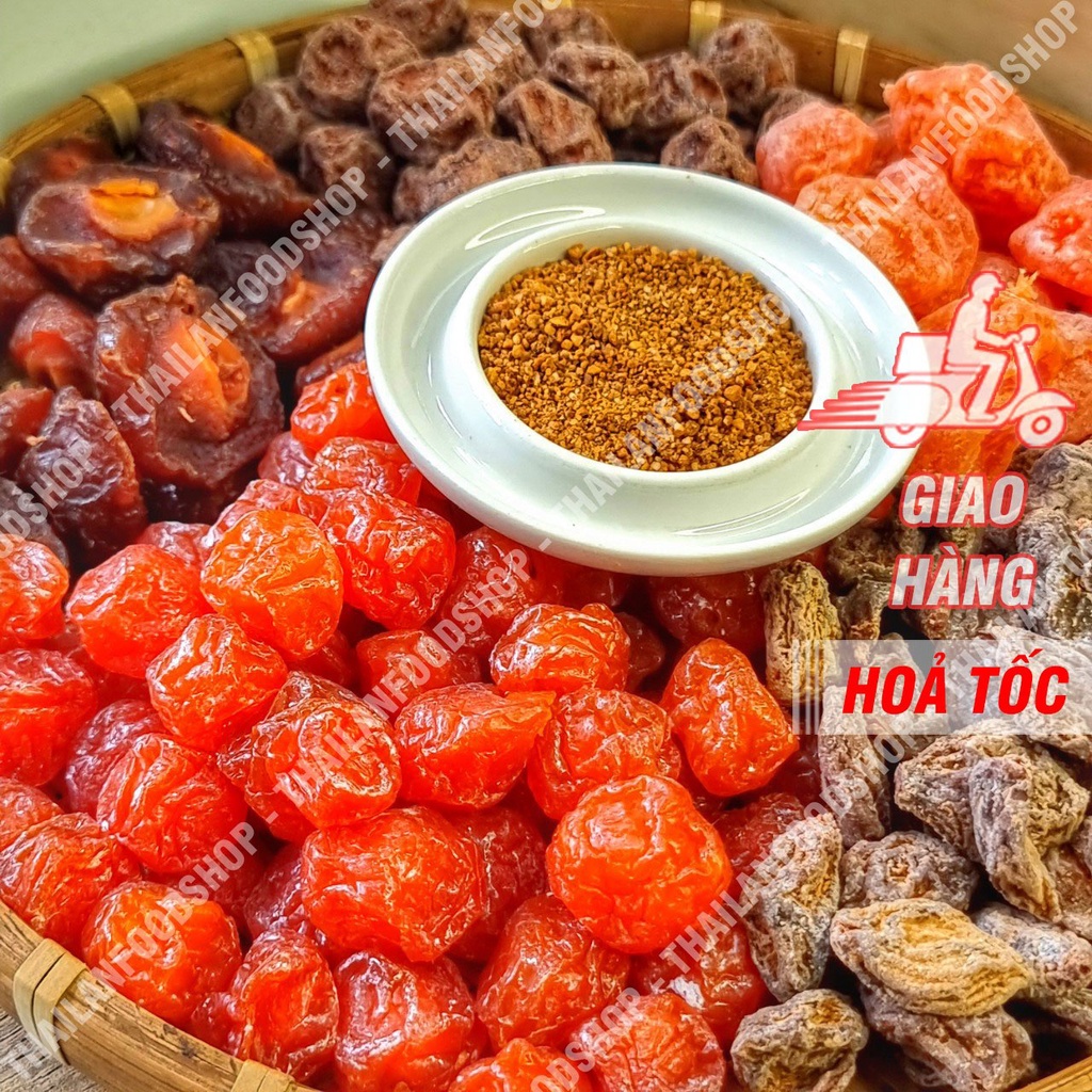 Xí Muội (Ô Mai) Mix 5 Vị (Đào Chẻ, Mận Cơm, XM Mơ, XM Oliu, XM Thái) Lon 500Gr