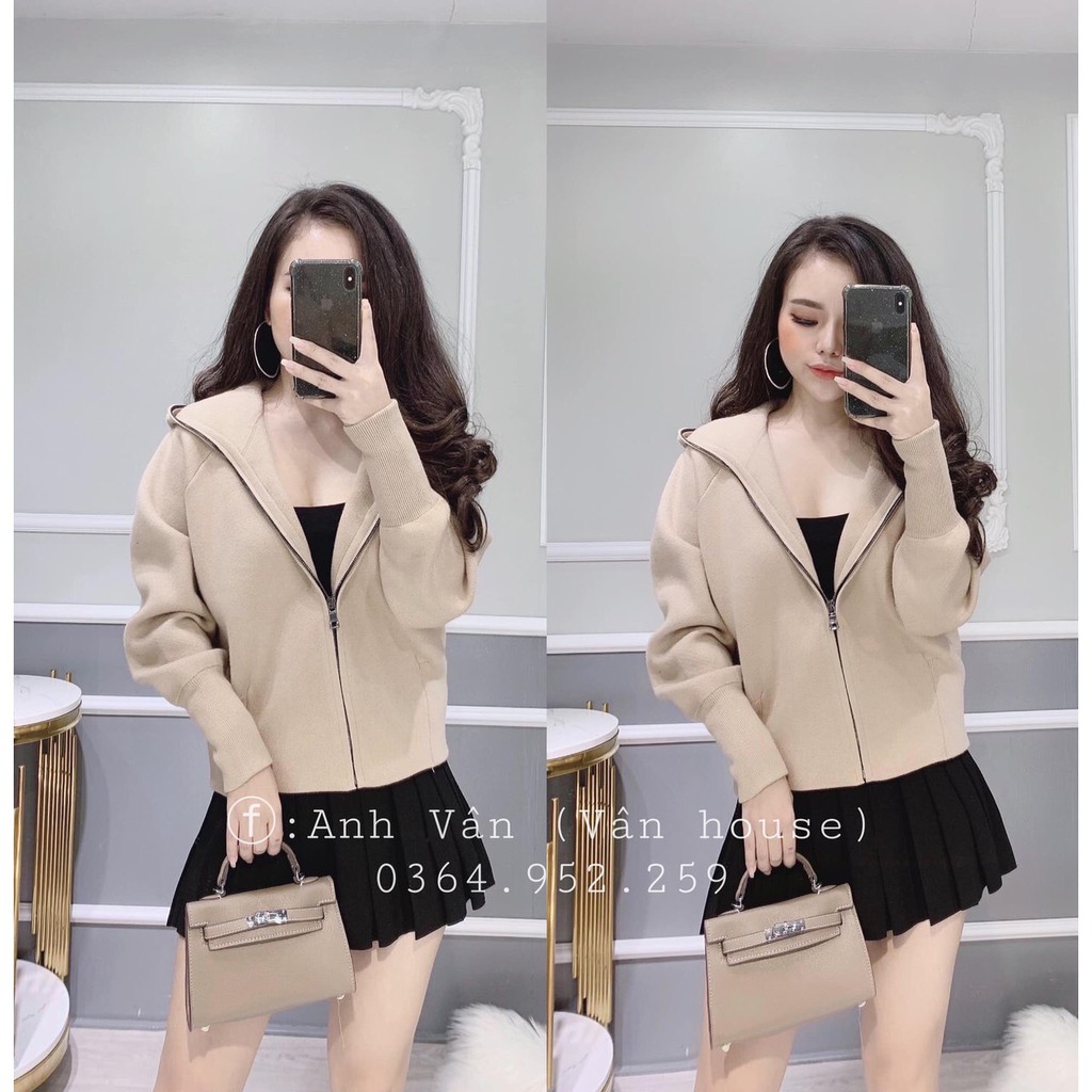 Áo dạ ép Dáng áo có mũ trẻ trung dễ mặc lắm lun ạ. Chất đanh lỳ mềm mịn