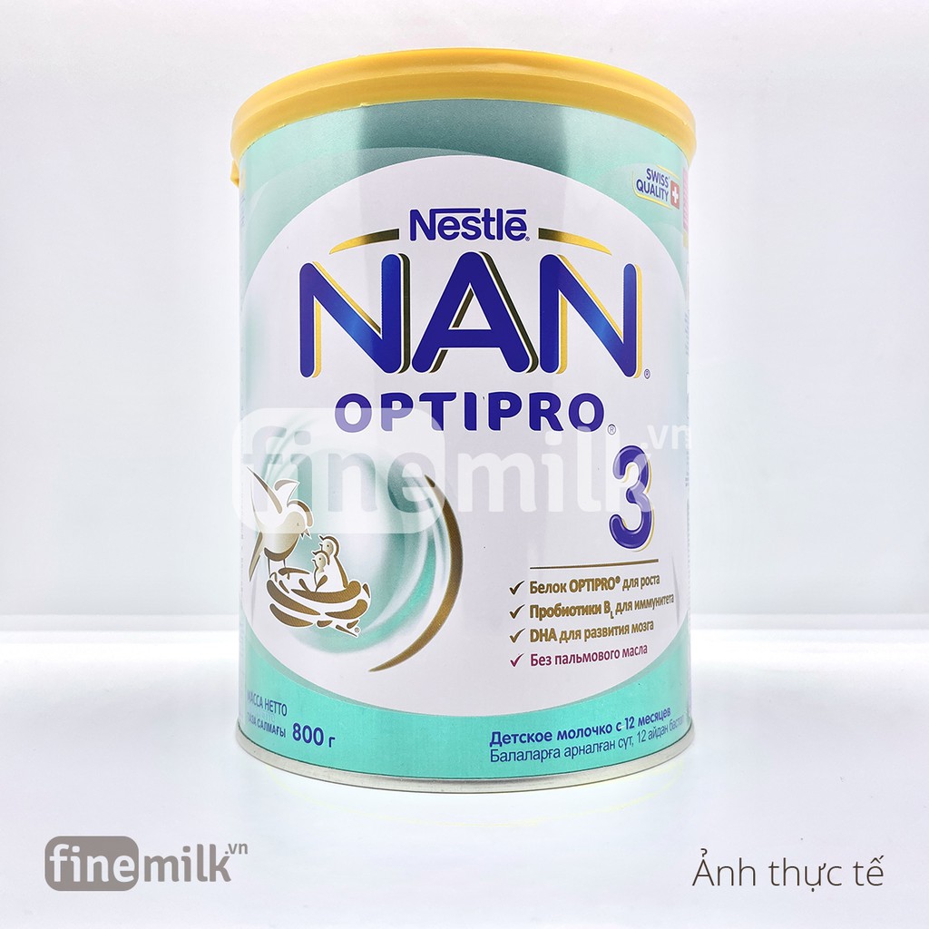 Sữa bột Nan Nga số 3 800gram dinh dưỡng phát triển chiều cao cho trẻ