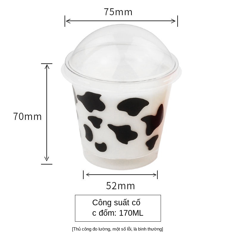 Dùng Một Lần Mousse Nhựa Sữa CHUA PUDDING Bánh Tráng Miệng Kem Cốc Cốc Có Nắp