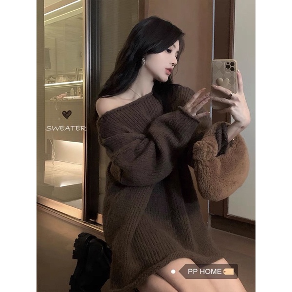 Áo len lệch vai xẻ tà ❌SALE SOCK❌ Hàng QC loại 1