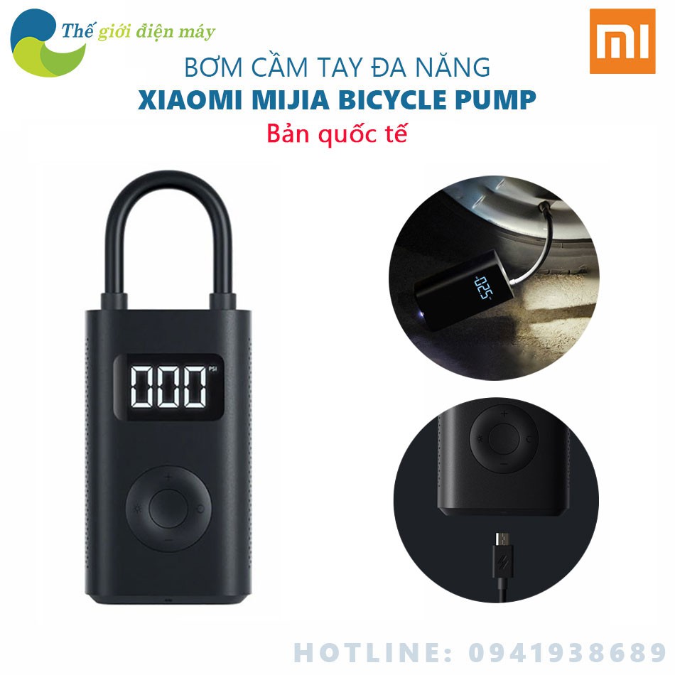 [SALE] [Bản Quốc Tế] Bơm cầm tay đa năng Mijia Bicycle Pump DZN4006GL- Bảo Hành 6 Tháng - Shop Thế Giới Điện Máy .