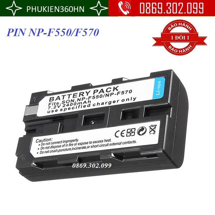 Pin sạc cho máy quay phim Sony NP-F550/F570 2400mAh CCD-TR CCD-TRV CCD-SC