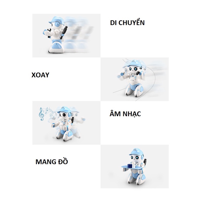 Đồ Chơi Robot Giúp Việc Thông Thái  có điều khiển, tương tác, giọng nói, giúp bé phát triển ngôn ngữ