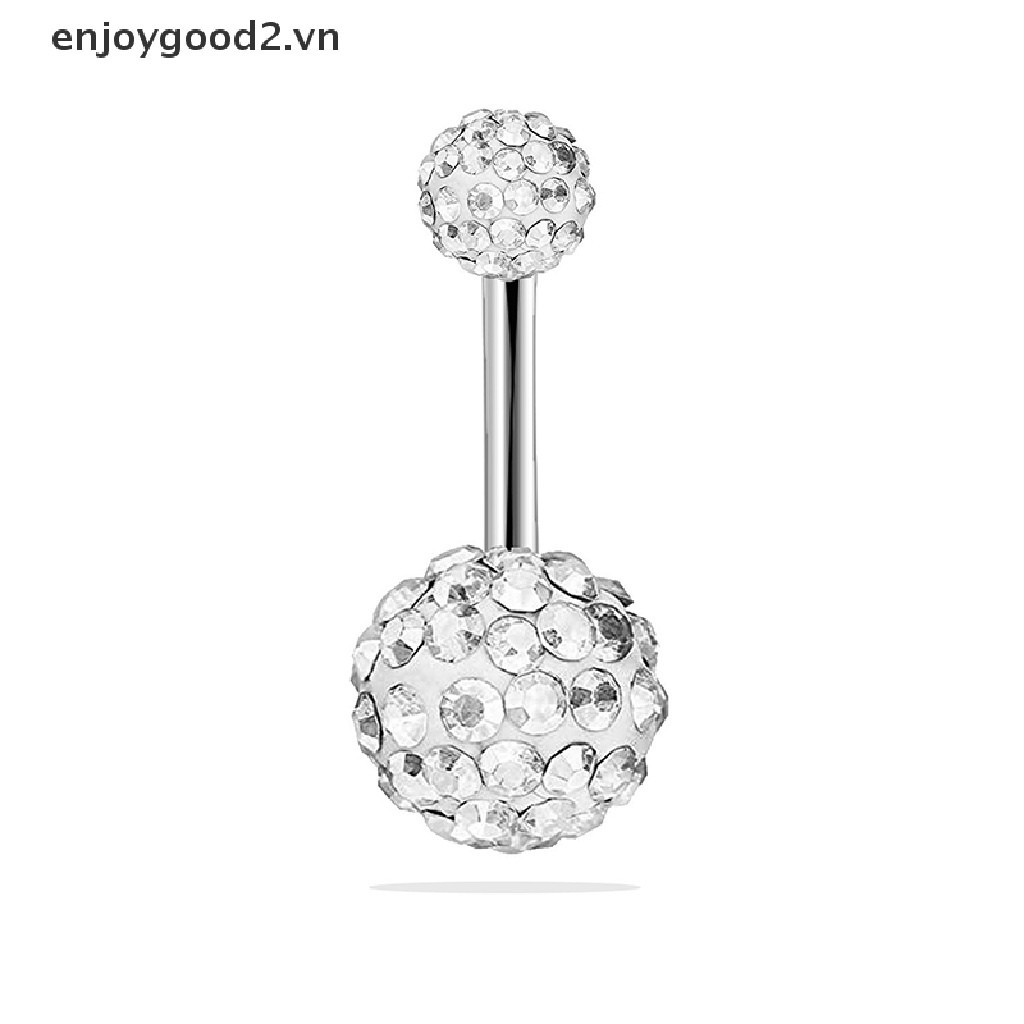 Bộ 12 Khuyên Rốn Đính Đá Pha Lê Thời Trang