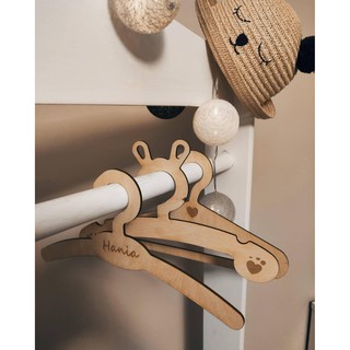 [NHẬN KHẮC LOGO Theo Yêu Cầu] Móc Treo Quần Áo Gỗ Cao Cấp / Móc Treo Quần Áo Gỗ Người Lớn , Trẻ Em, Thú Cưng