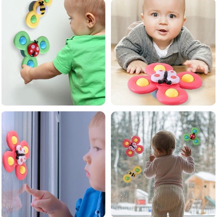 Set 3 đồ chơi con quay spinner vui nhộn cho bé chơi lành mạnh chất liệu nhựa ABS an toàn - Đồ chơi trẻ em