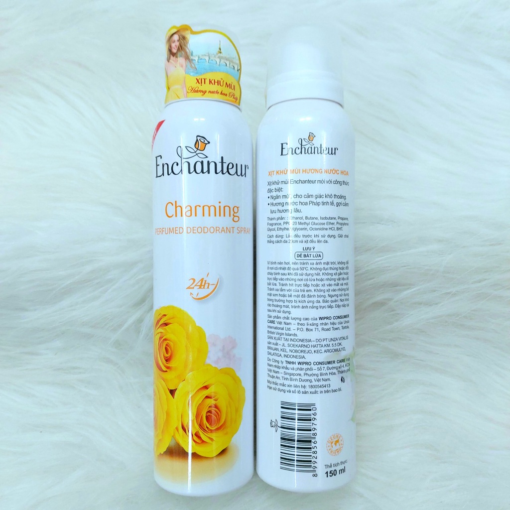 Enchanteur - Xịt - Lăn - Lăn Sáp Khử Mùi Hương Nước Hoa 150ml -  50ml - 40ml - Dạng Kem Sữa - Dạng nước trong- Dạng Sáp
