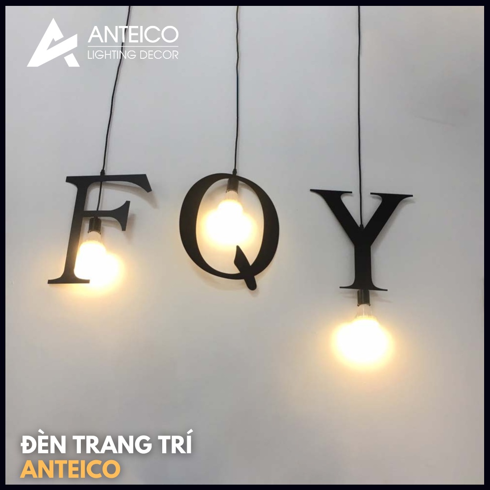 đèn thả chữ cái kèm bóng CAM KẾT CHẤT LƯỢNG SẢN PHẨM VÀ DỊCH VỤ TỐT NHẤT: