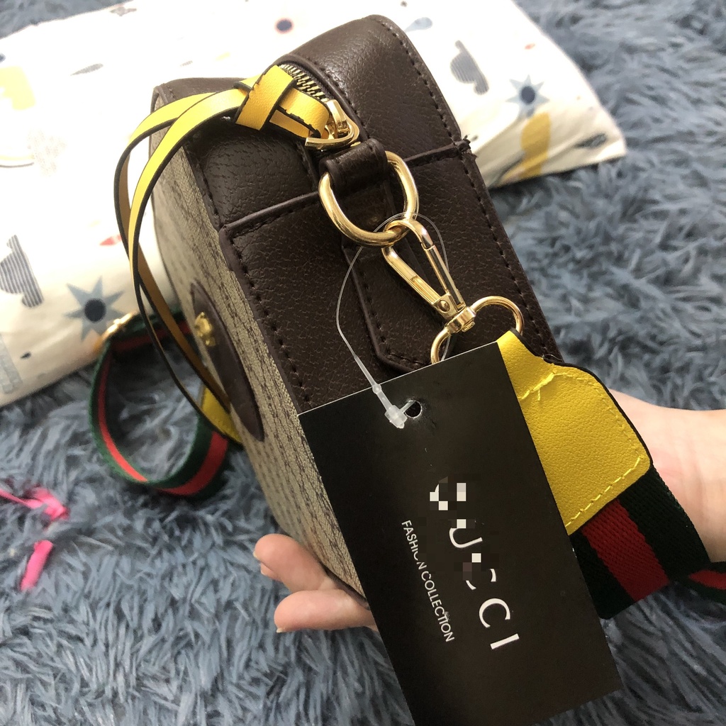 Túi đeo vai G.g_size25 logo hổ kim loại cao cấp