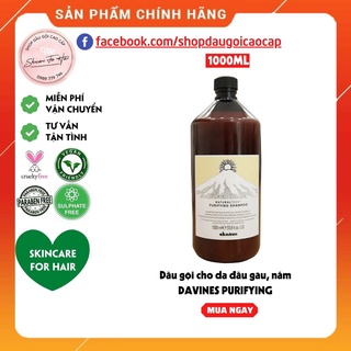 Dầu gội cho da đầu gàu DAVINES PURIFYING dung tích 1000ml