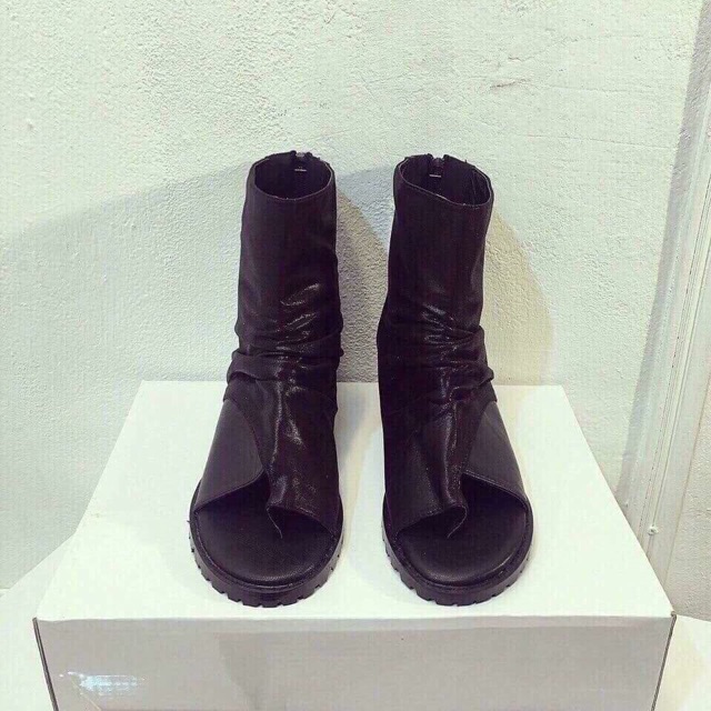 Bốt nữ XỎ NGÓN hở mũi ĐỘN ĐẾ 3 phân (mã 677) | BigBuy360 - bigbuy360.vn