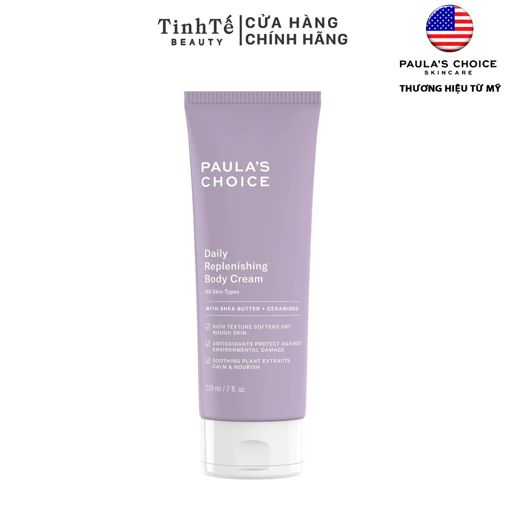 Kem và dưỡng da body Paula's Choice giúp săn chắc làm mềm mượt da Daily Replenishing Body Cream 210ml