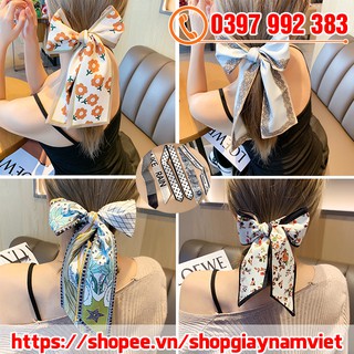 Khăn Turban Lụa Dáng Dài 100x8 cm Đa Năng - Khăn Headband Bandana Quàng Cổ , Buộc Tóc , Cột Tóc , Quấn Túi Lụa