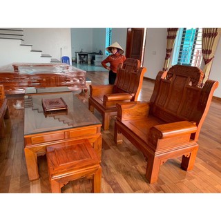 bộ ghế âu á gỗ gõ đỏ