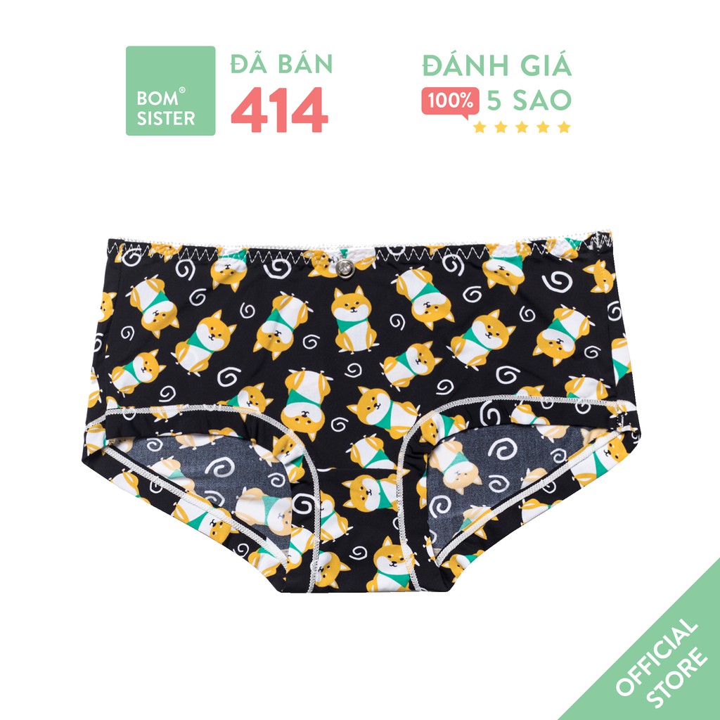  Quần Lót Su Gấp Viền Hoạ Tiết Dễ Thương Lưng Thấp Phần 3 BOM SISTER Q5519