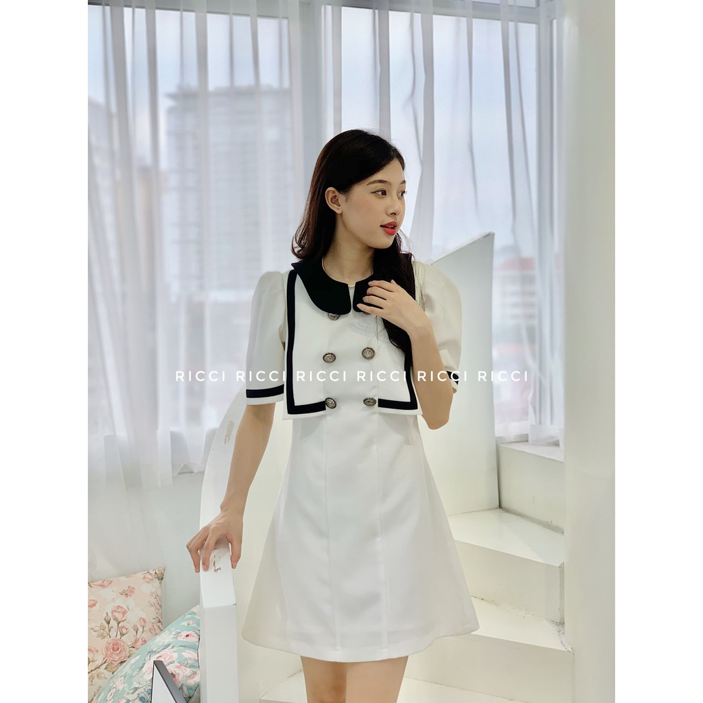 Váy Sara Dress Ricci thiết kế vải thun Ponte di Roma cao cấp mềm mát mùa hè | RICCI OFFICIAL