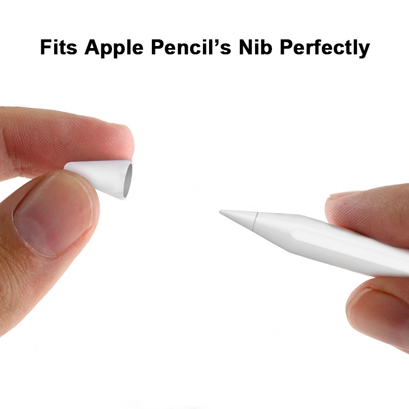 Bộ 6 bọc ngòi cho Apple Pencil 1 Pencil 2, Nắp bảo vệ ngòi silicone chống trượt Vỏ bảo vệ đầu ngòi bút