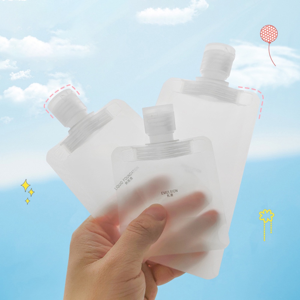 30/50/100ML Túi Chiết Mĩ Phẩm, Dầu Gội Có Thể Tái Sử Dụng, Tiện Ích Khi Đi Du Lịch