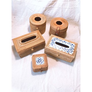 Hộp Đựng Giấy Ăn Chất Liệu Mây Hình Tròn Chữ Nhật Sang Trọng Được Đan Tay Tỉ Mỉ An Toàn Và Thân Thiện Với Môi Trường