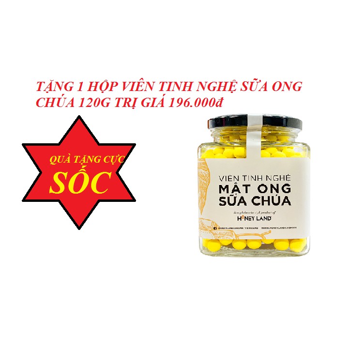 Bộ 2 hũ mật ong rừng ngập mặn (500g/hũ) tặng 1 viên tinh nghệ sữa ong chúa 120g trị giá 196.000đ