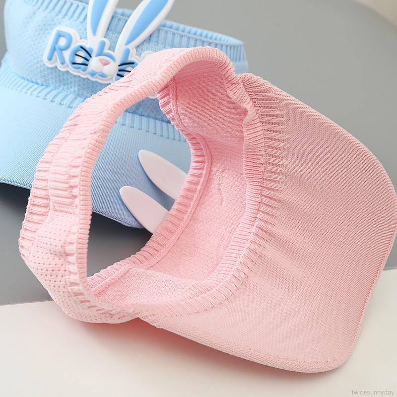 Mũ lưỡi trai hở chóp thiết kế tai thỏ dễ thương cho bé