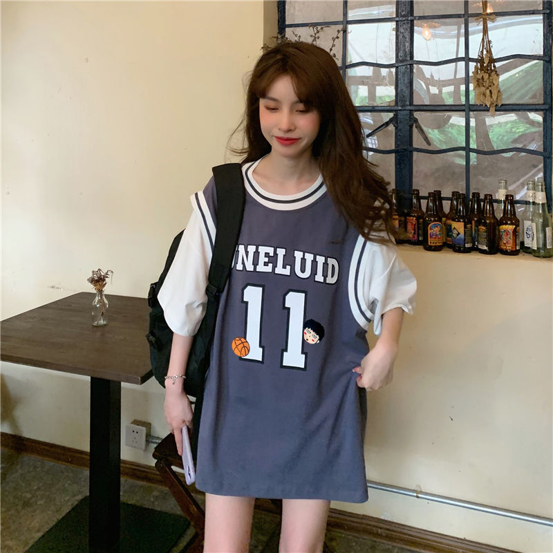 Áo tay ngắn dáng rộng phong cách thể thao năng động cho nữ | BigBuy360 - bigbuy360.vn