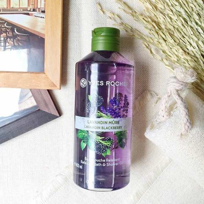_Gel Tắm & Dưỡng Thể Yves Rocher Lavandin Blackberry Relaxing Bath & Shower Gel 400ml & Lotion 390ml