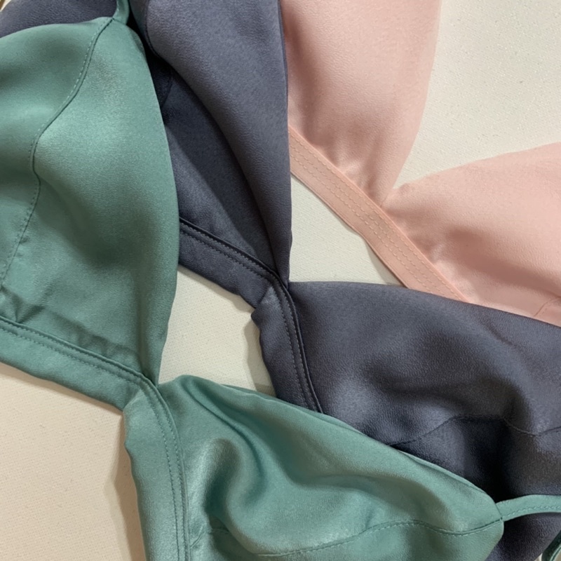 𝑺𝑰𝑳𝑲𝒀 𝑺𝑬𝑻 | Bộ đồ lót lụa cao cấp dáng cơ bản (tặng kèm mút) | BigBuy360 - bigbuy360.vn