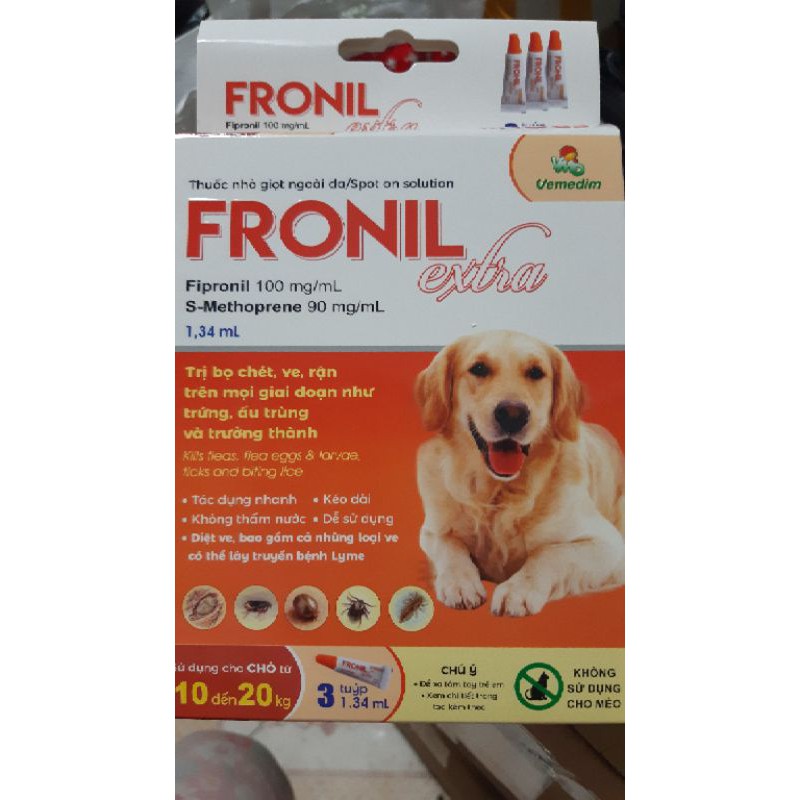 Tuýp nhỏ ngoài da cho chó Fronil Extra 1.34ml / 10-20kg
