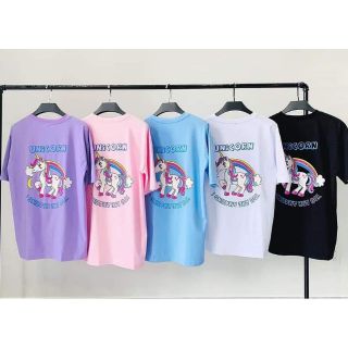 Unisex kỳ lân 5 màu(SỈ 36K)CLIP,ẢNH THẬT áo phông unicorn form rộng tay lỡ